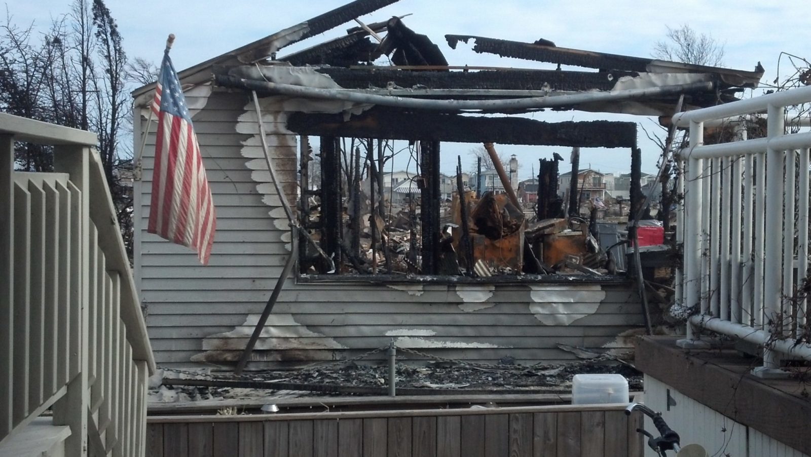 damaged home