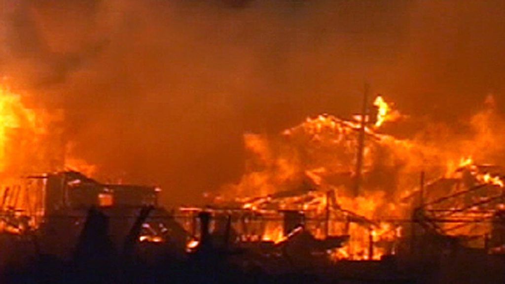 point breeze, NY on fire after Hurricane Sandy